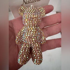 Natasha Gold Bear Keychain,charm